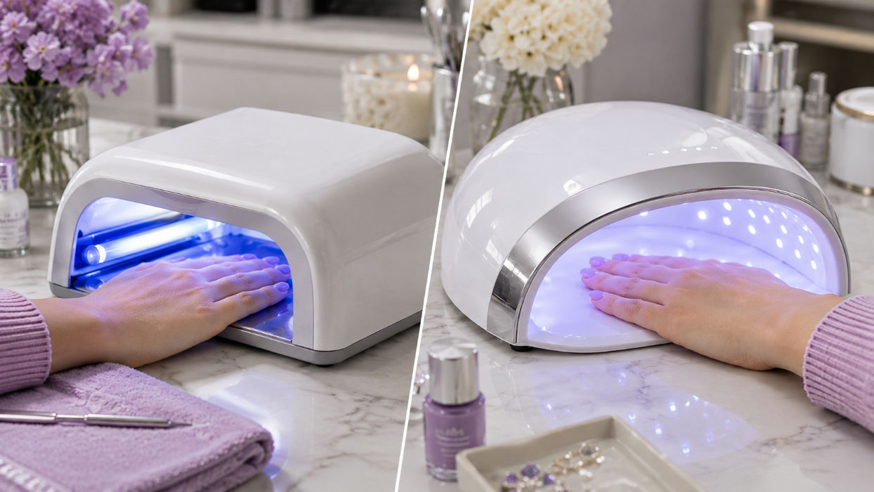 Comparação entre catalisador UV e LED UV para unhas de gel